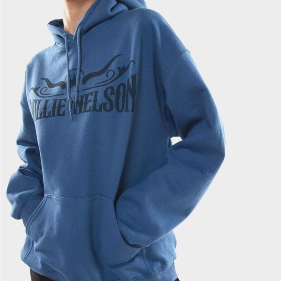 Urban outfitters Zion Rootswear Willie Nelson outlaw Blue Hoodie - Picture 1 of 6